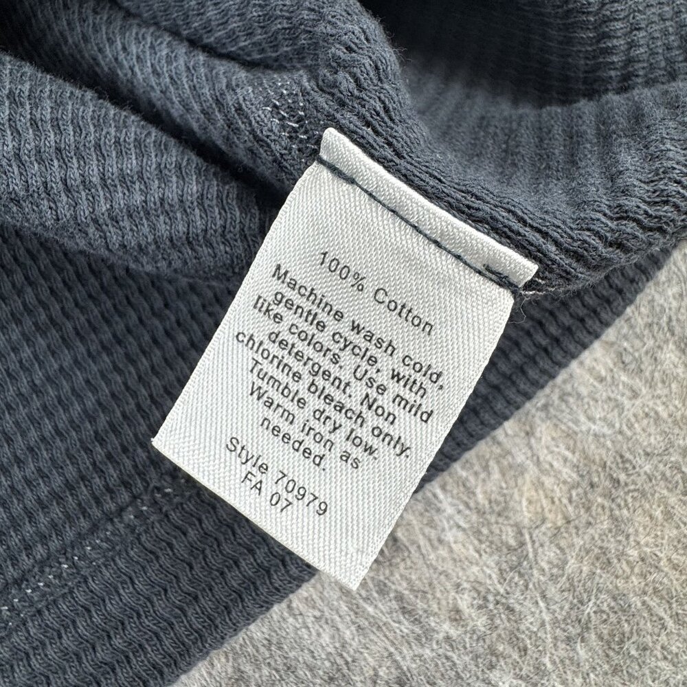 J Crew Mens Vintage Thermal Shirt Gray Oarsman Sz S/M? - Picture 6 of 8